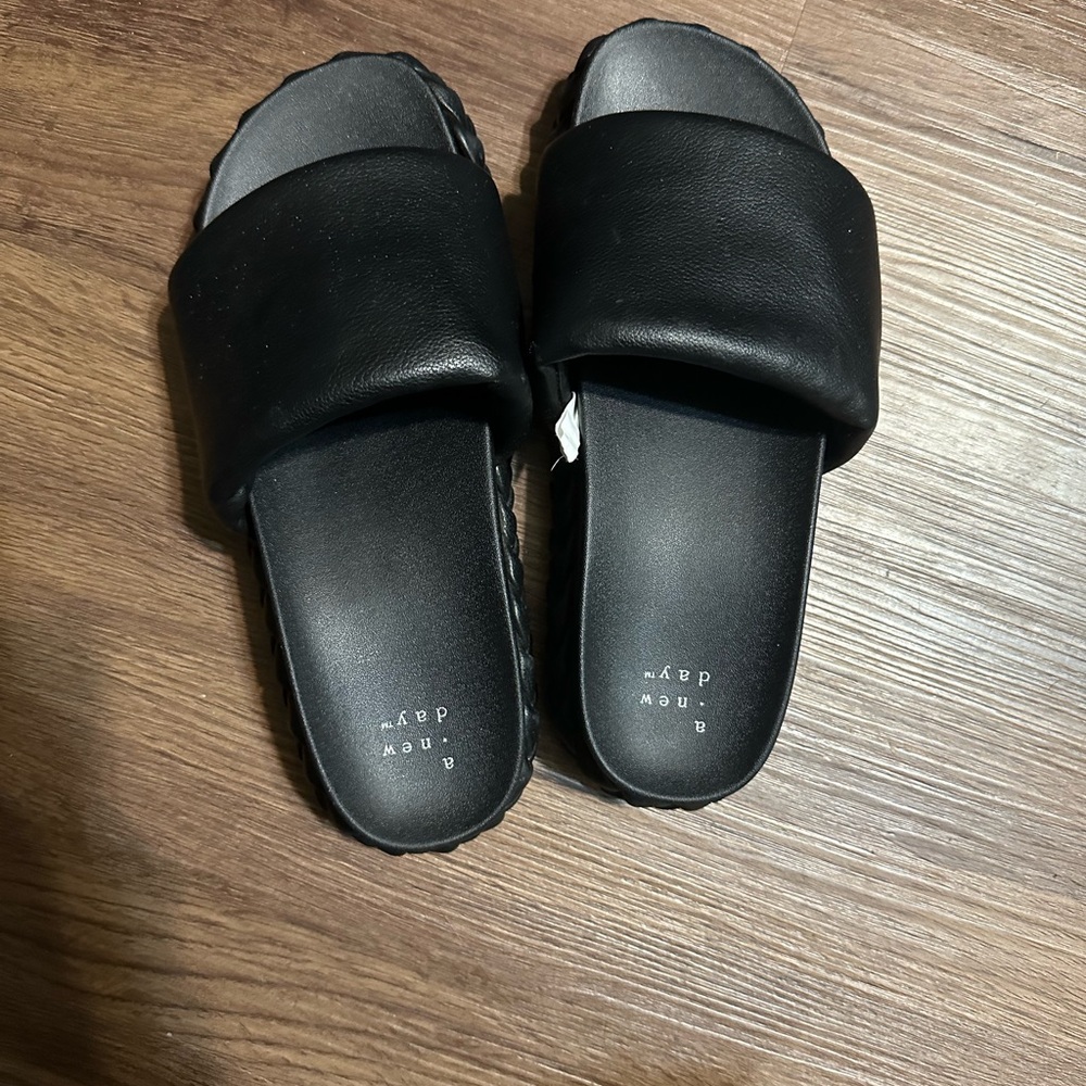 Black Slide Sandals